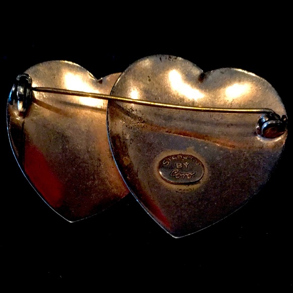 Rare Coro Sterling Vermeil Love Brooch - Picture 2 of 5